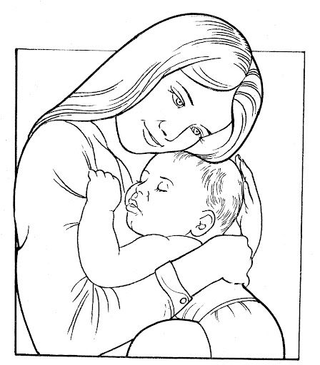 為孩子們的著色頁: Mother's day coloring page